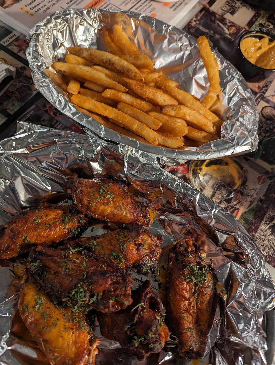 Traditional Wings and Fries